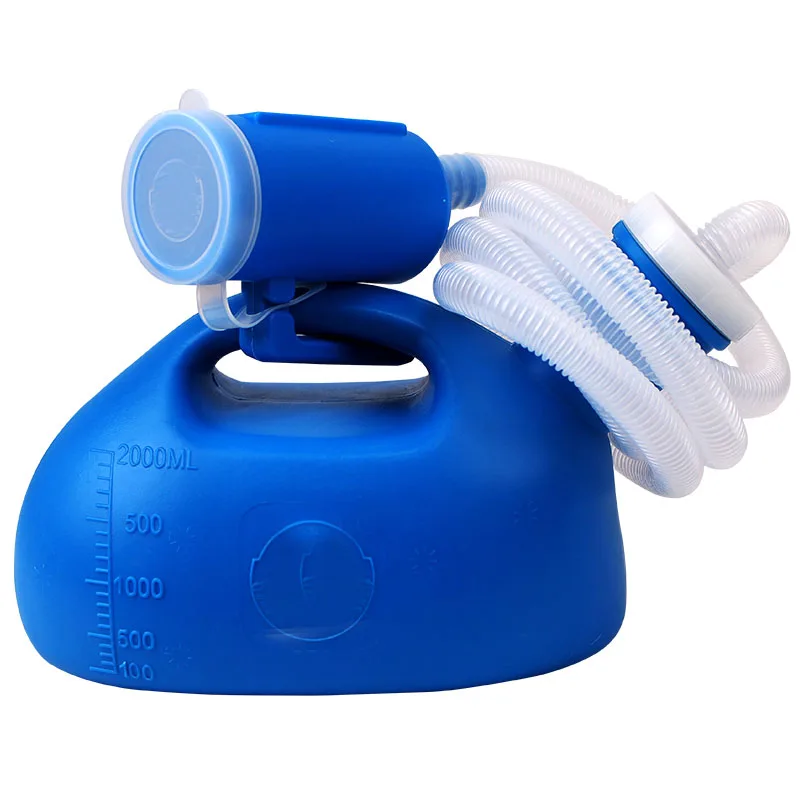 Portable Mobile Urinal Toilet Aid Bottle Outdoor Camping Car Travel Male Disability Old Man Laying In Bed With Catheter