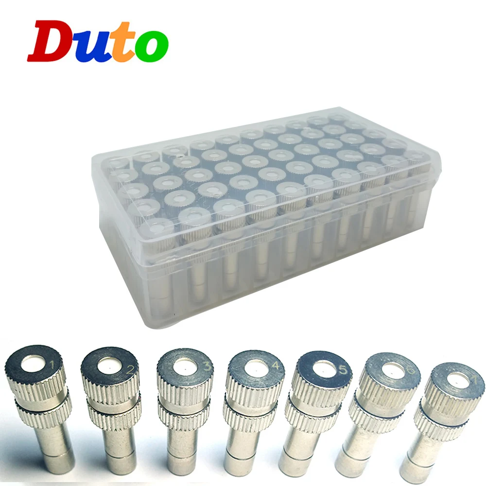 6mm Beschlagen Düsen Öffnung 0,1mm-0,8mm Schnell Stecker Zerstäubung Mister Sprayer Düse Für Outdoor Kühlung 50 teile/schachtel