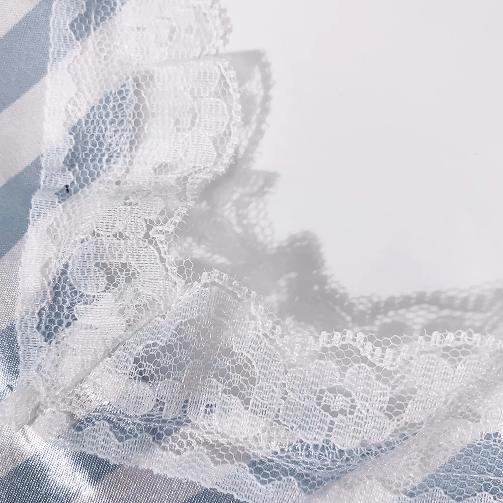 Lace Sliding Surface Sleepwear Set Women Pajamas Shorts Female Cute Sexy Home Clothes Women Stripe-shaped Print Homewear New women pajamas set women pajama suit
