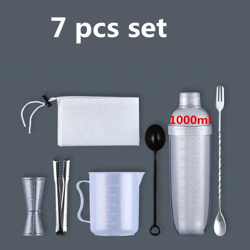 Sleek Plastic Martini Cocktail Shaker - Versatile Beverage Mixer