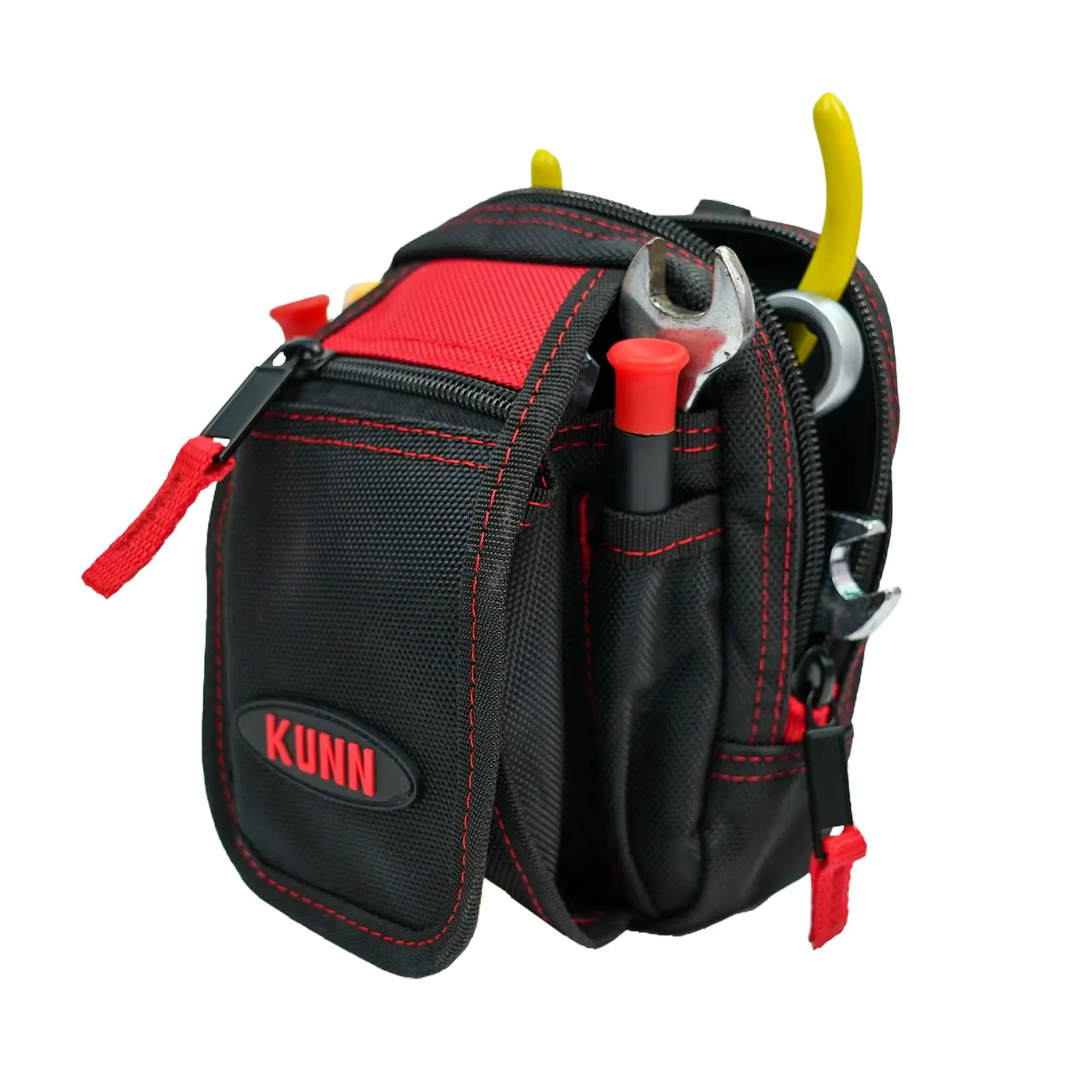 

MELOTOUGH Tool Pouch with Various Sized Pockets and Electrical Tape Thong Hammer Holder Electricians Tool Bag