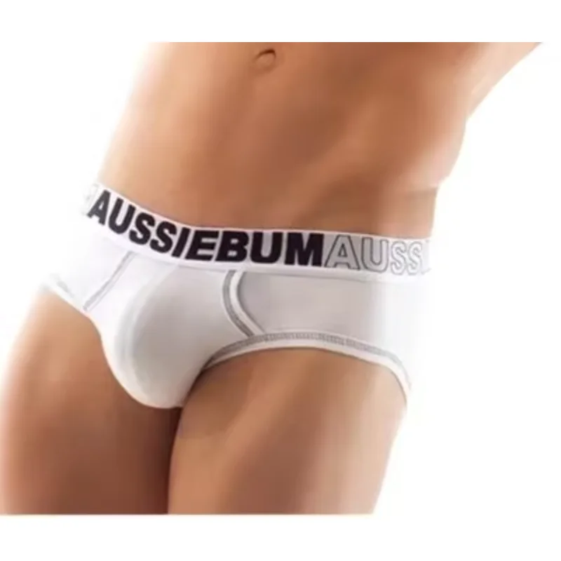 New mens breathable briefs with low waist and comfortable double-layer front pocket three-dimensional briefs 2