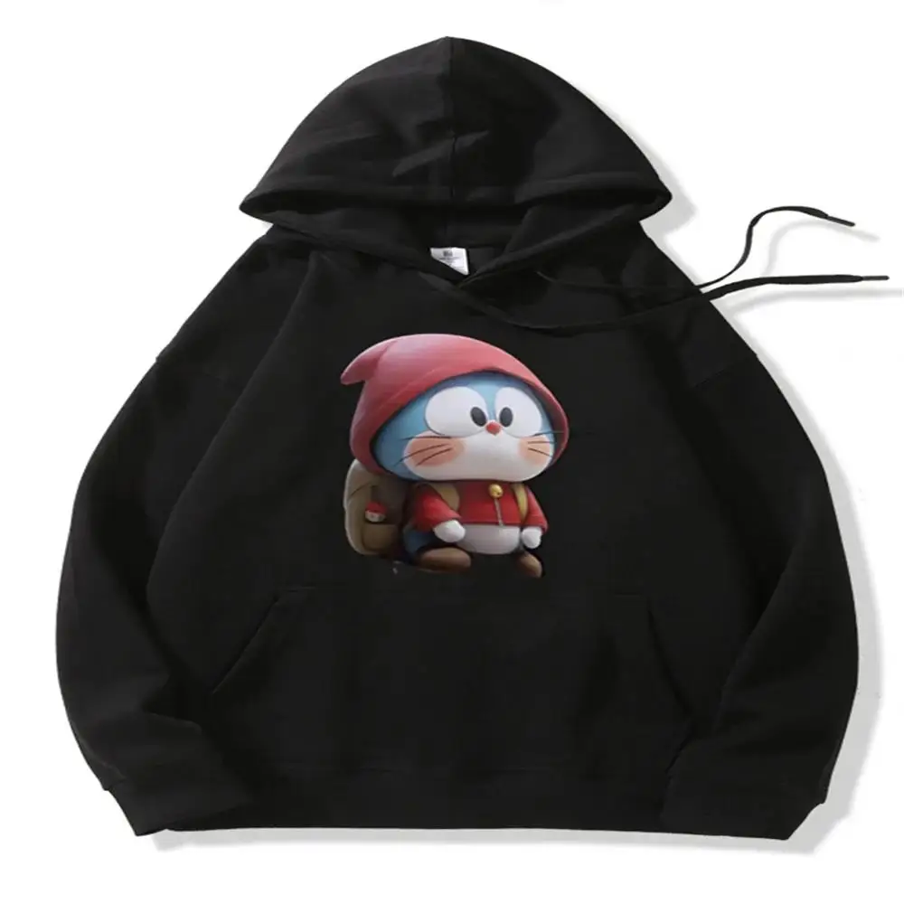 

High quality cotton hoodie for both men and women cartoon Jingle Cat print cotton casual long sleeve hoodie for women