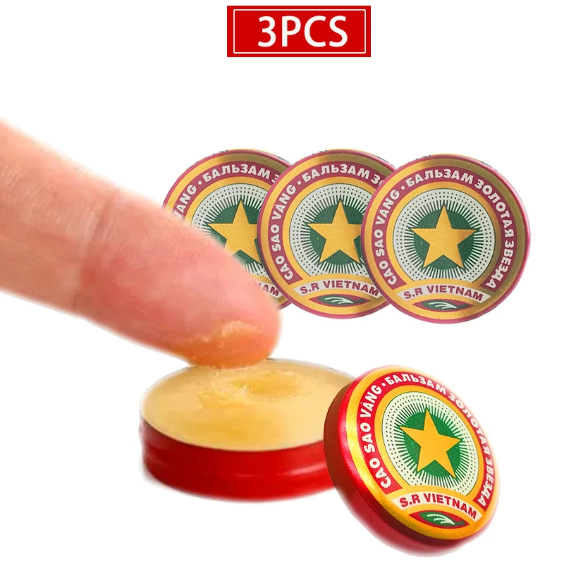 Pain Relief Cream Cooling Oil Skin Care Ointment 3PCS Gold Tower Star White Cooling Cream Refreshing Relief Pain Oill Treat Headaches Dizziness Menthol Ointment