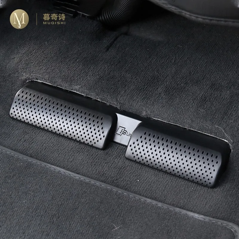 

For Audi Q5 2018-2023 Car interior Air conditioning vent Protective cover Vent Cover Rear Seat anti dust Accessories refit ABS