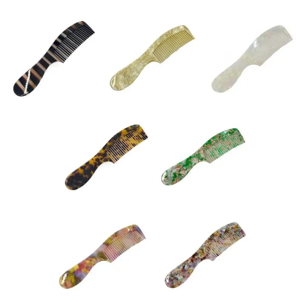 Leopard Print Acetate Comb Hair Styling Tool Hand-held Makeup Comb Korean Style Hair Accessories Hairdressing Combs Student