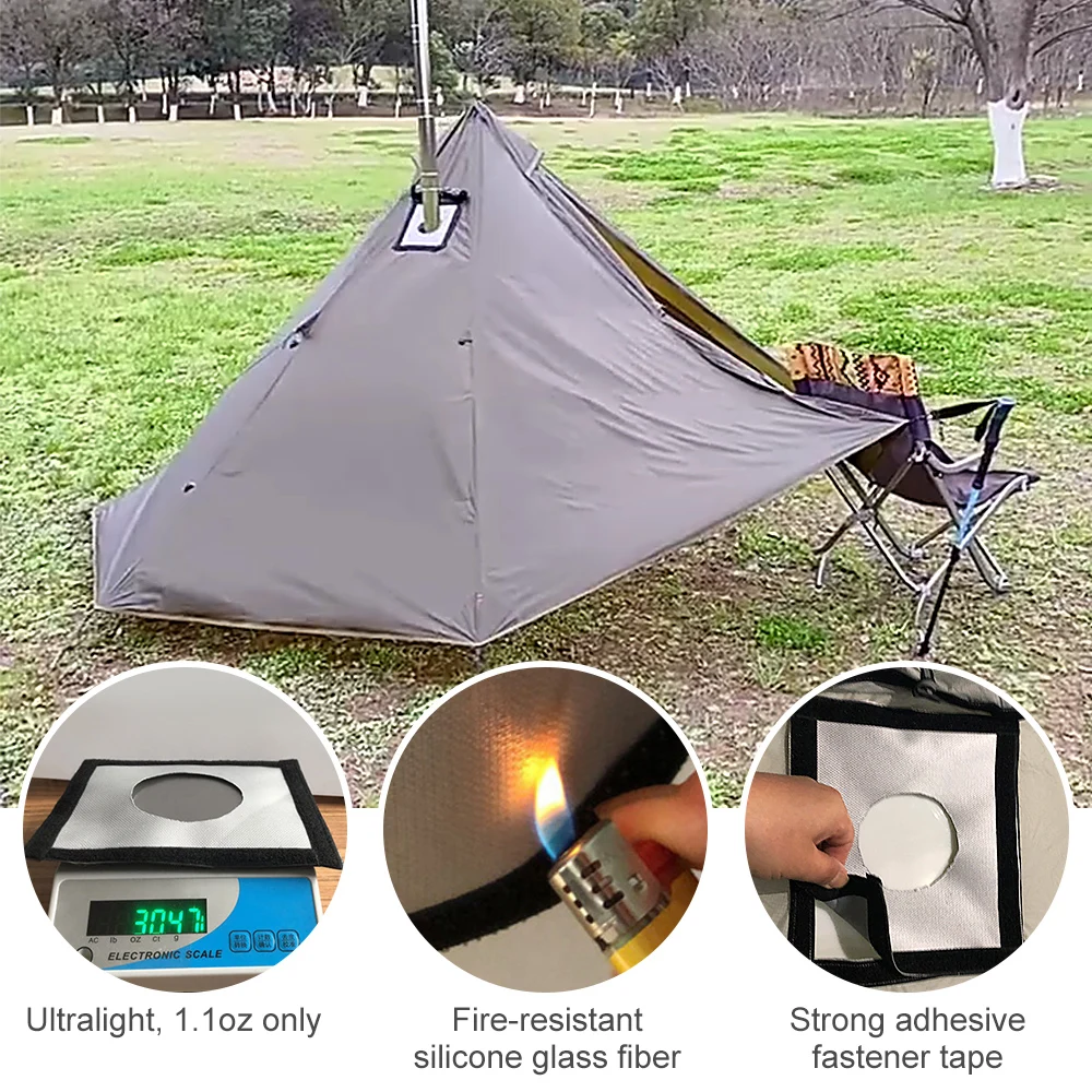 Hot Tent Stove Jack Tent Highly Flame-Retardant Firewood Stove Furnace Pipe  Fireproof Anti-Scald Ring for Firewood Stove Tents - AliExpress