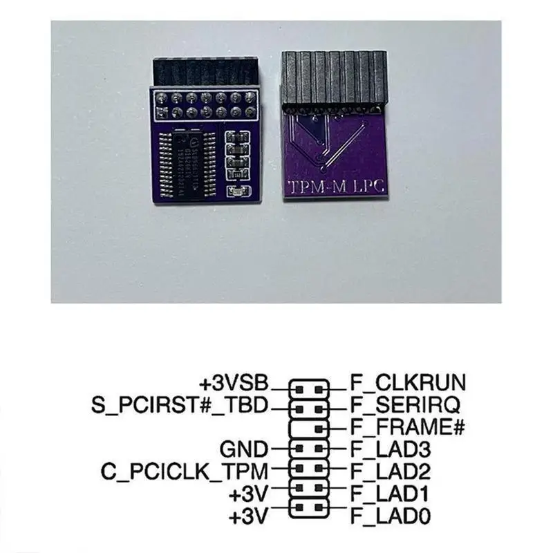 【Shop Now and Save】 Encryption Security Module Remote LPC Interface TPM 2.0 Supports Version 2.0 12 14 18 20-1pin Pin For Multi Brand Mothe.