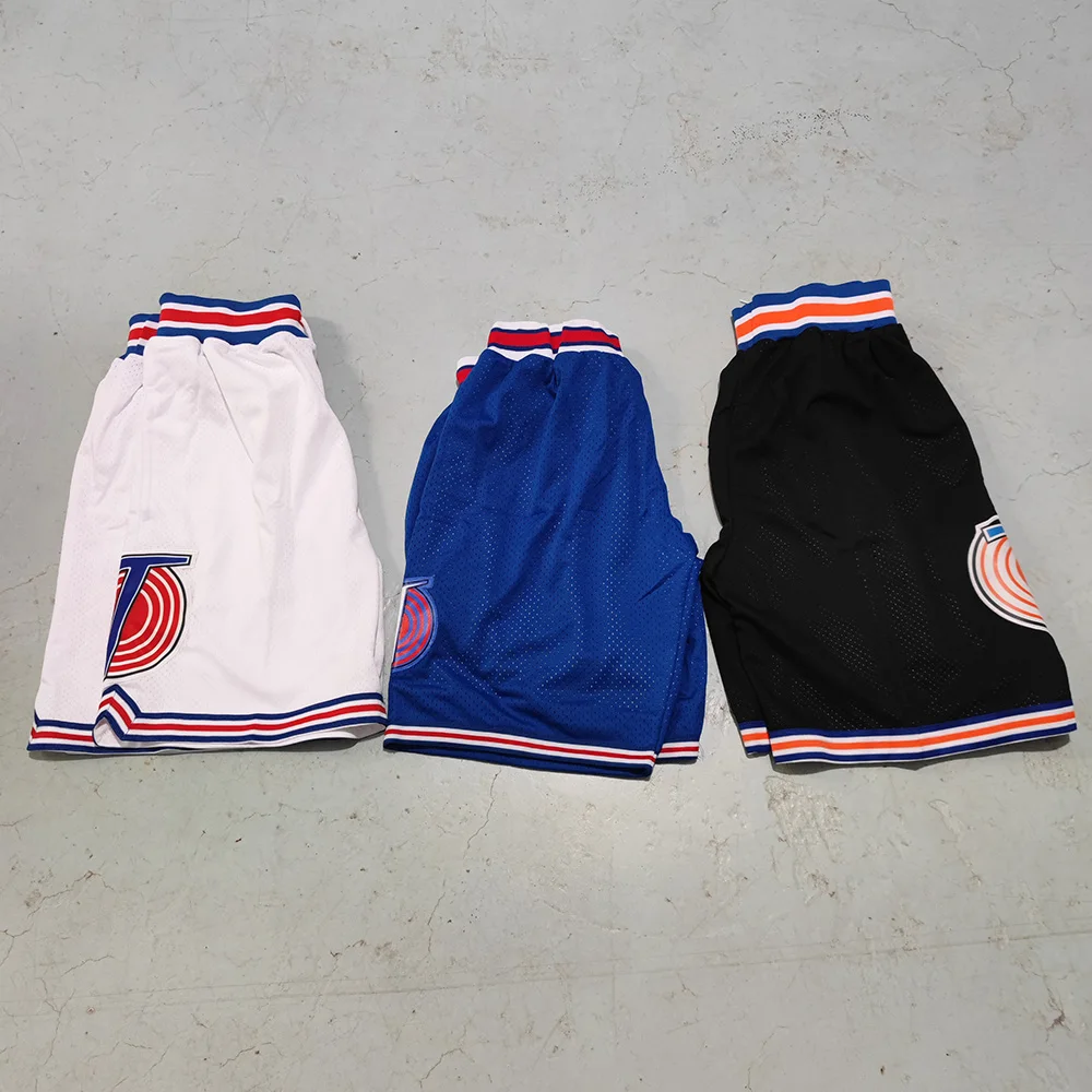 Trillest Space Jam Tune Squad Basketball Shorts White Blue and Black Halloween Party and Christmas Gifts Shorts