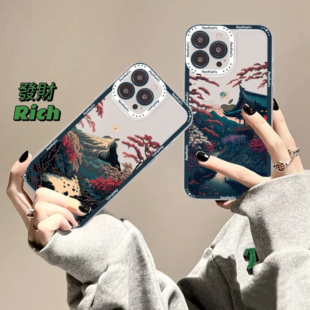 Custodia Per Telefono Giapponese Con Montaggio Estetico Fuji Landscape Per Samsung S 20 S 21 S 22 S 23 Lite Plus Cover Ultra Mobile