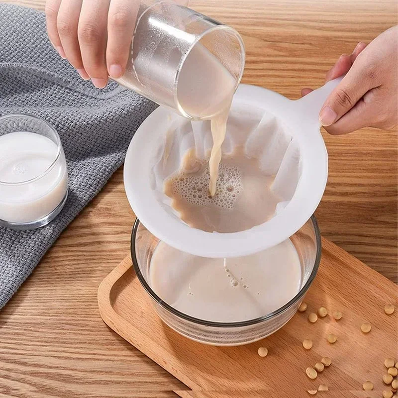 Set Di 5 Filtri A Maglia Fine + Agitatore In Acciaio Inox: Maglie Da 80 A 400 Mesh, Colini In Nylon E PP Alimentare, Per Succhi, Latte Di Soia, Caffè, Vino
