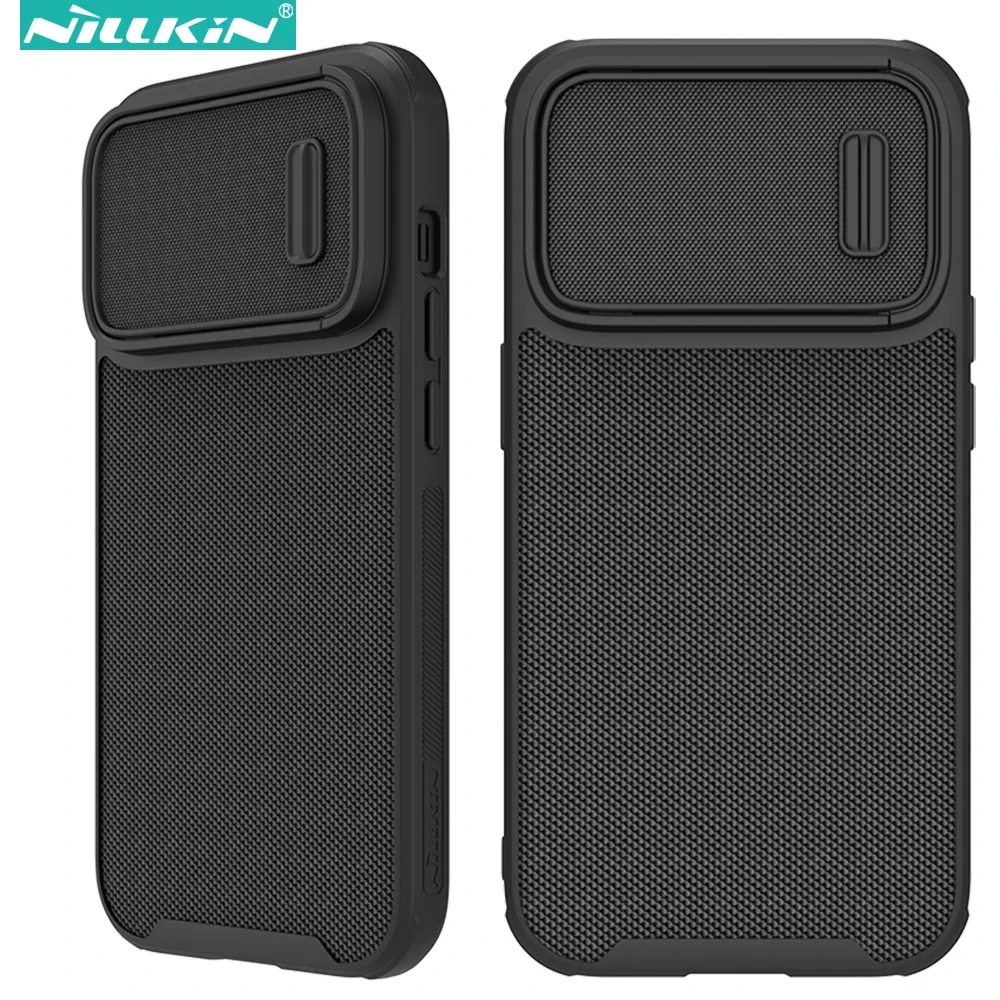 

Nillkin Textured S Case for iPhone 14 Pro Max, TPU+PC Upgraded Camera Semi-automatic Sliding Cover Design Back Cover 14 Plus