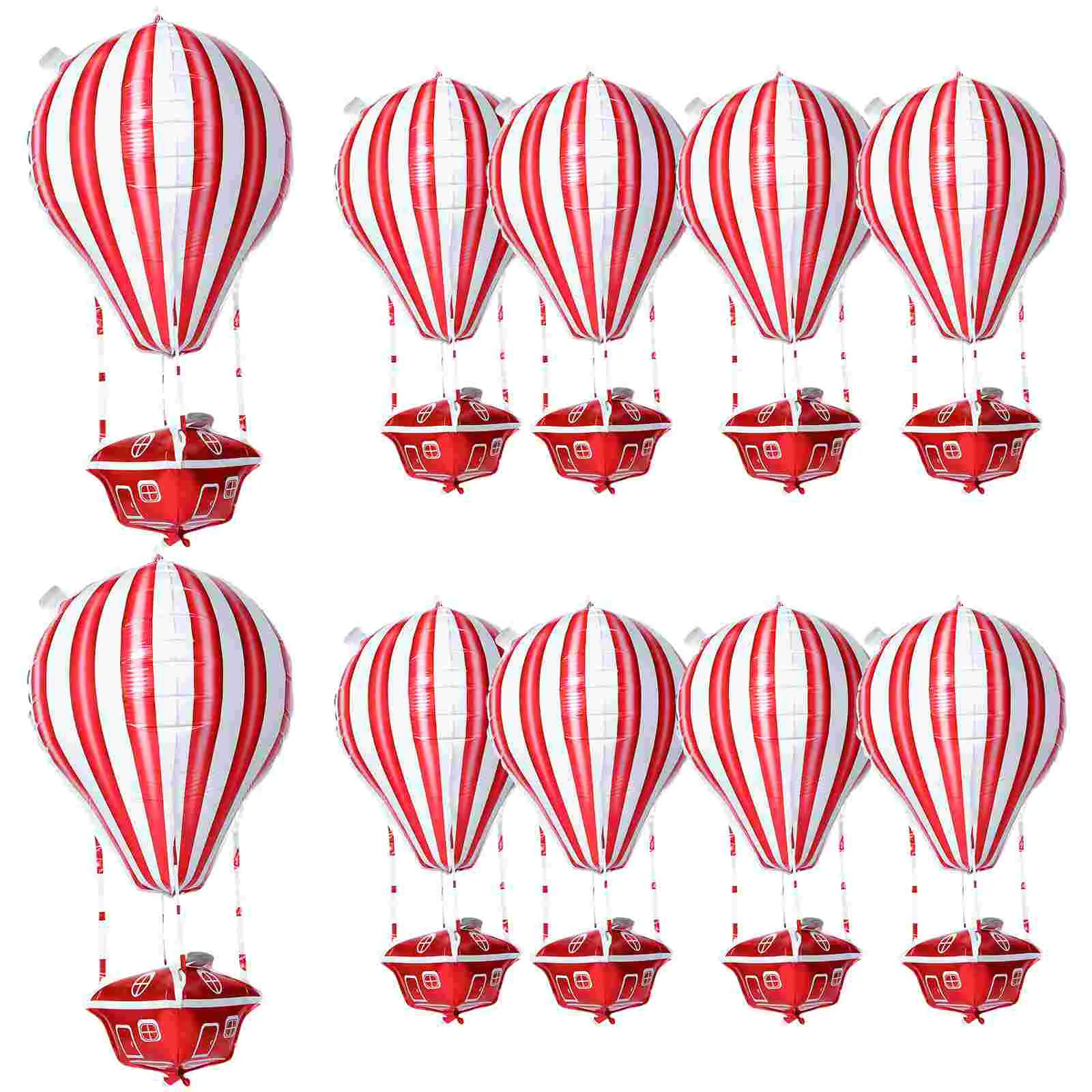 

10pcs Hot Air Balloon Decor Aluminum Film Balloons Birthday Party Baby Shower Decor