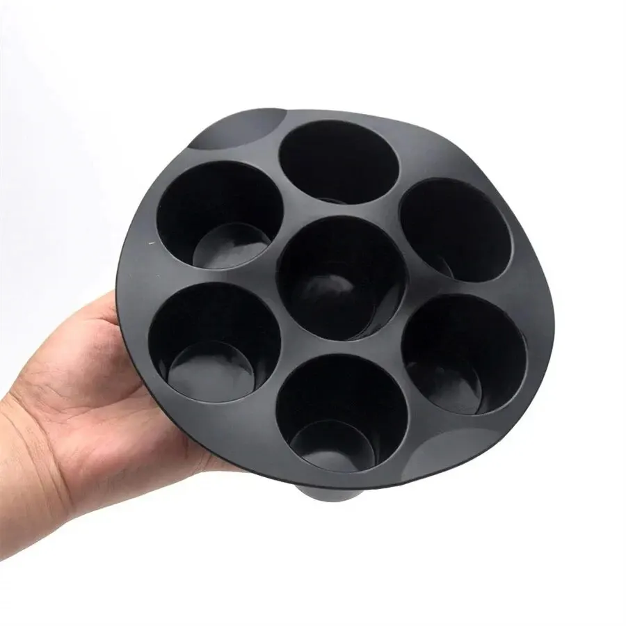 7 Inch 7 Cups Airfryer Silicone Muffin Pan Cupcake Mold for 3.5 to 5.8 L Air Fryer Accessories Non Stick Mini Cake Mould air fryer mold