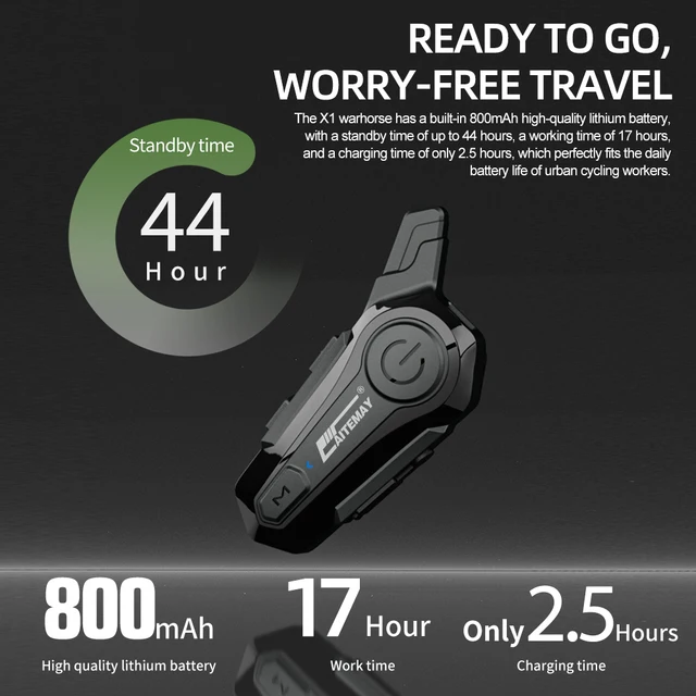 1/2x Bluetooth Motorcycle Helmet Intercom Headsets V5.3 intercomunicador Moto Music Sharing 1000M Noice Reduction Interphone 4