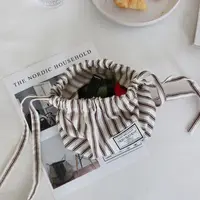 Cotton Drawstring Tissue Bag Korean Style Exquisite Tissue Storage Box Soft Portable Paper Towel Dispenser Table Organization 2