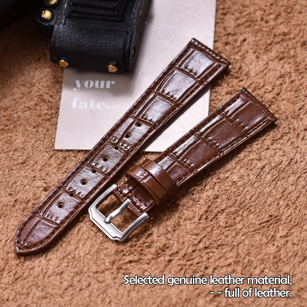 Premium Slub Pattern Leather Watch Strap – Universal Accessory