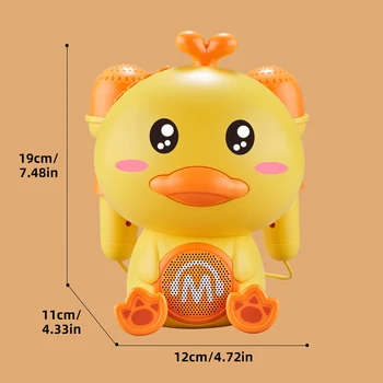 Cute Duck Singing Sound Microphones Early Education Machine Voice Changeable Storytelling With Light Music Toys For Kids Gifts 5