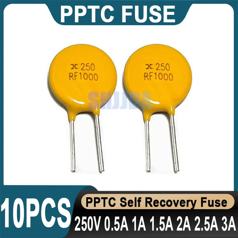 10PCS PPTC Resettable Fuse 250V 0.11A 0.12A 0.18A 0.2A 0.3A 0.4A 0.5A 0.6A 0.8A 1A 1.2A 1.5A 2A 3A Plug In Self Resettable Fuse