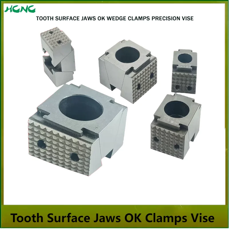 

1PC New product tooth surface jaws MINI OK Wedge Clamps Precision Modular Single Vise for CNC Industrial Machining