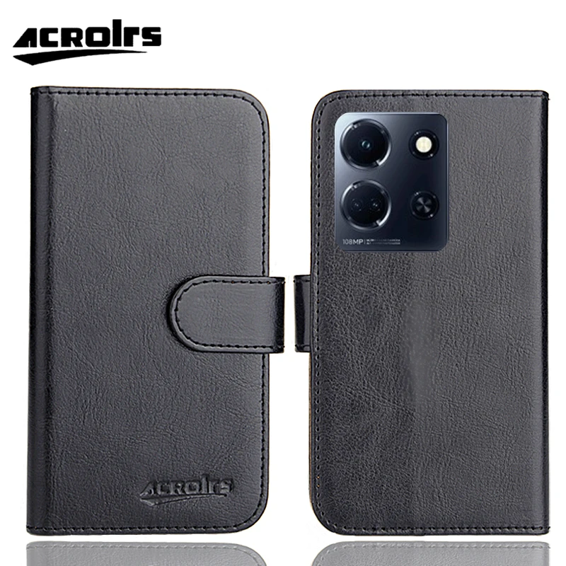 

Infinix Note 30 5G Case 6.78" 6 Colors Flip Ultra-thin Fashion Customize Soft Leather Exclusive Phone Crazy Horse Cover