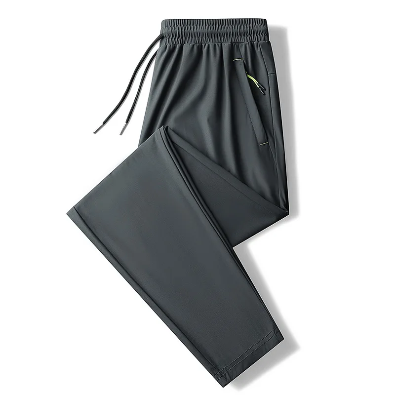 Summer Mid-waist Casual High Elastic Solid Color Stretch Fabric Thin Cotton Trousers