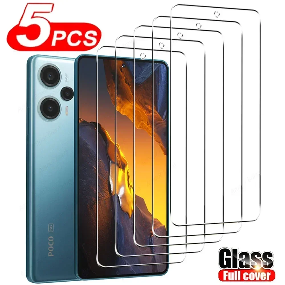 

5 шт. защитное закаленное стекло для Poco F5 X5 Pro 5G F4 GT X4 M4 M3 X3 Pro F3 M5 стекло для Xiaomi Poco F5 Pro защита экрана