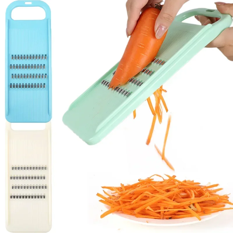 Stainless Steel Shredder Portable Manual Potatoes Carrots Cucumbers Slicer Easy Clean Grater with Handle Enduring Kitchen Tool