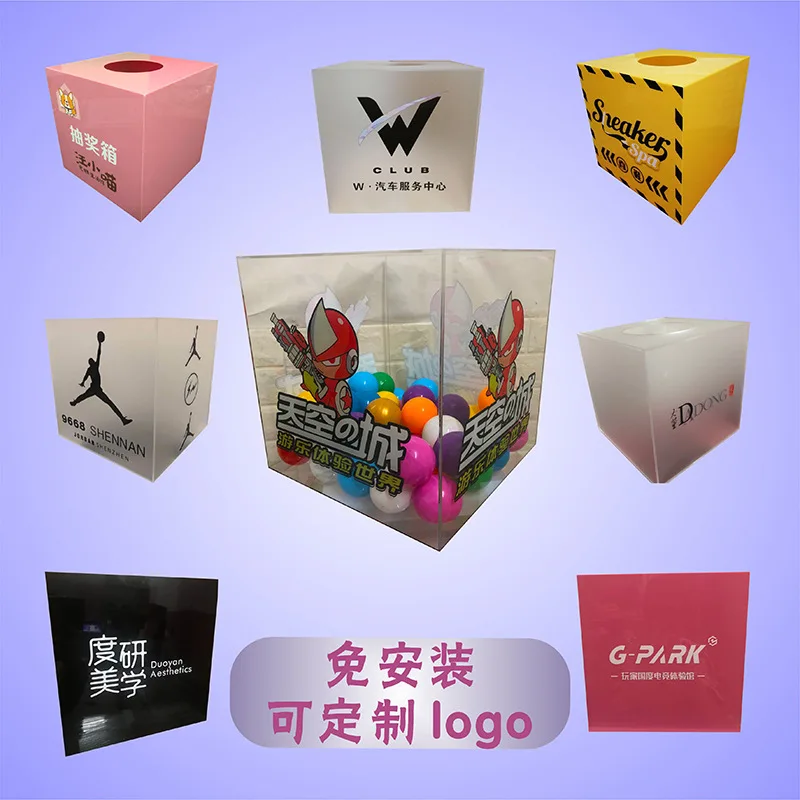 

Wholesale Acrylic Lottery Box Logo Lucky Fun Custom Creative Cute Lottery Size.