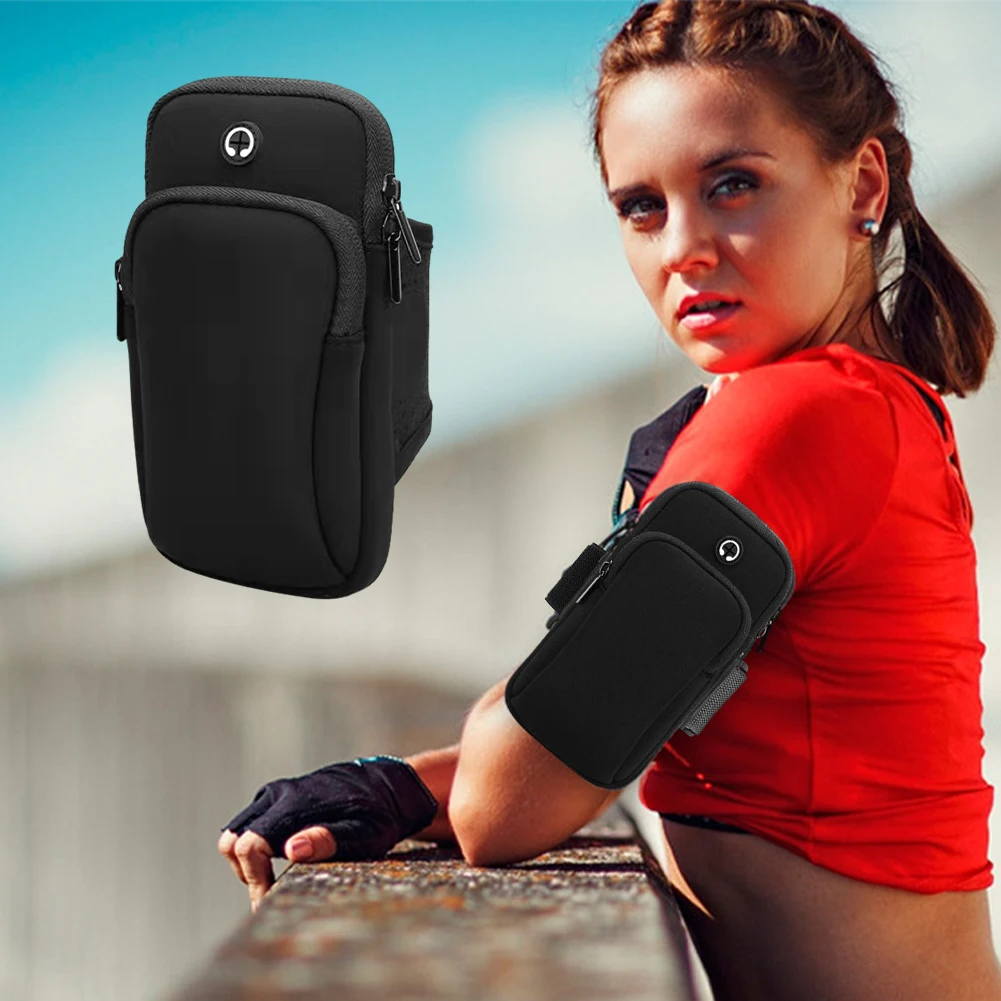 Joggen rutsch feste Telefon Armband Reiß verschluss Radfahren zum Laufen Fitness verstellbarer Riemen langlebige universelle schützende Turnhalle Wandern