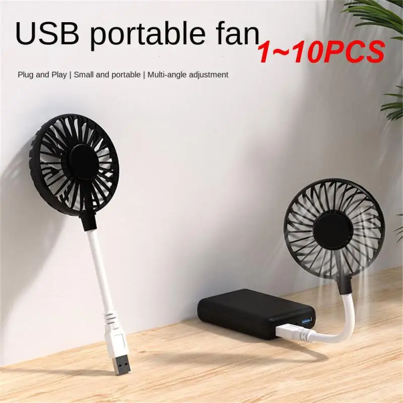 

1~10PCS Mini Handheld Fan Portable Fan Usb Rechargeable Silent Office Table Small Fan Use In Laptop Power Bank Cooling