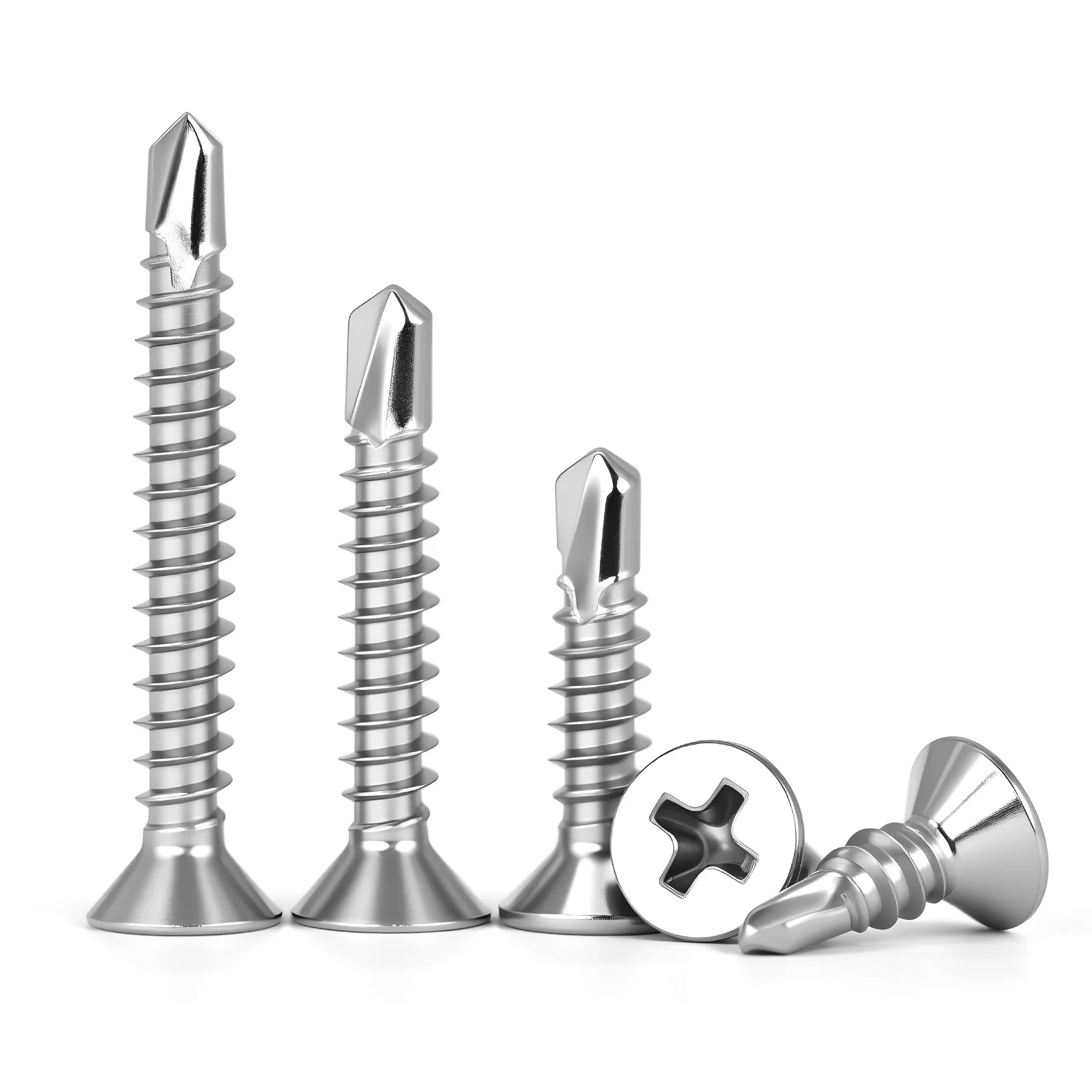 10-50pcs 304 Stainless Steel Self Tapping Screw Flat Head Phillips Self Drilling Screw For Sheet Metal M3.9 M4.2 M4.8 M5.5 - Image 5