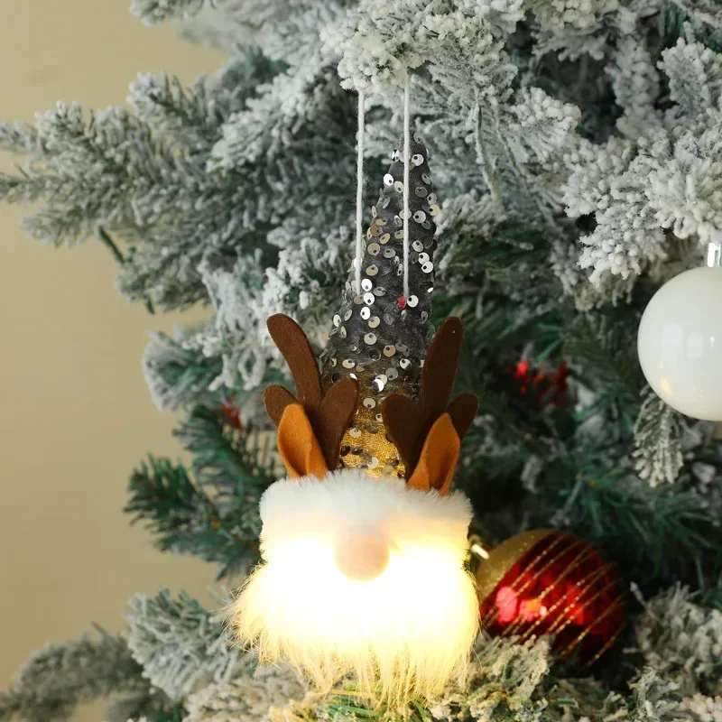 Christmas Ornaments Gnome Faceless Doll Toy Merry Xmas Tree Pendant Dector For Home Decoration Accessories New Year Gift