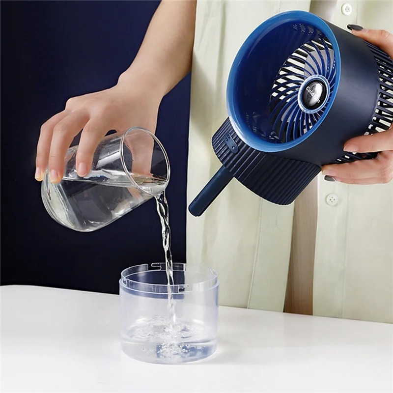 

Cooling Fan Mist Air Conditioning Fan USB Charging Humidification Spray Silent Small Fan for Home Office 1