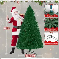 LEVELEVE Premium Pre-Lit 6FT Classic Artificial Holiday Christmas Tree w/1,000 Branch Tips,250 LED Lights for Home 2