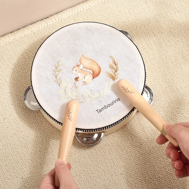 Jouets musicaux Montessori pour bébés de 0 à 3 ans, hochet, cloche, tambour, Xylophone, Percussion, Instruments éducatifs précoces 4