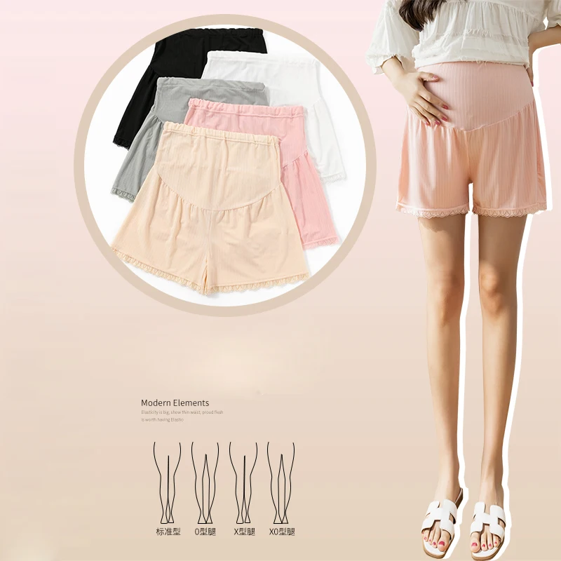 Maternity High Waist Tights Pants Pregnant Women Adjustable Bottoming Pants Women Comfortable Breathable Elastic Leggings Shorts