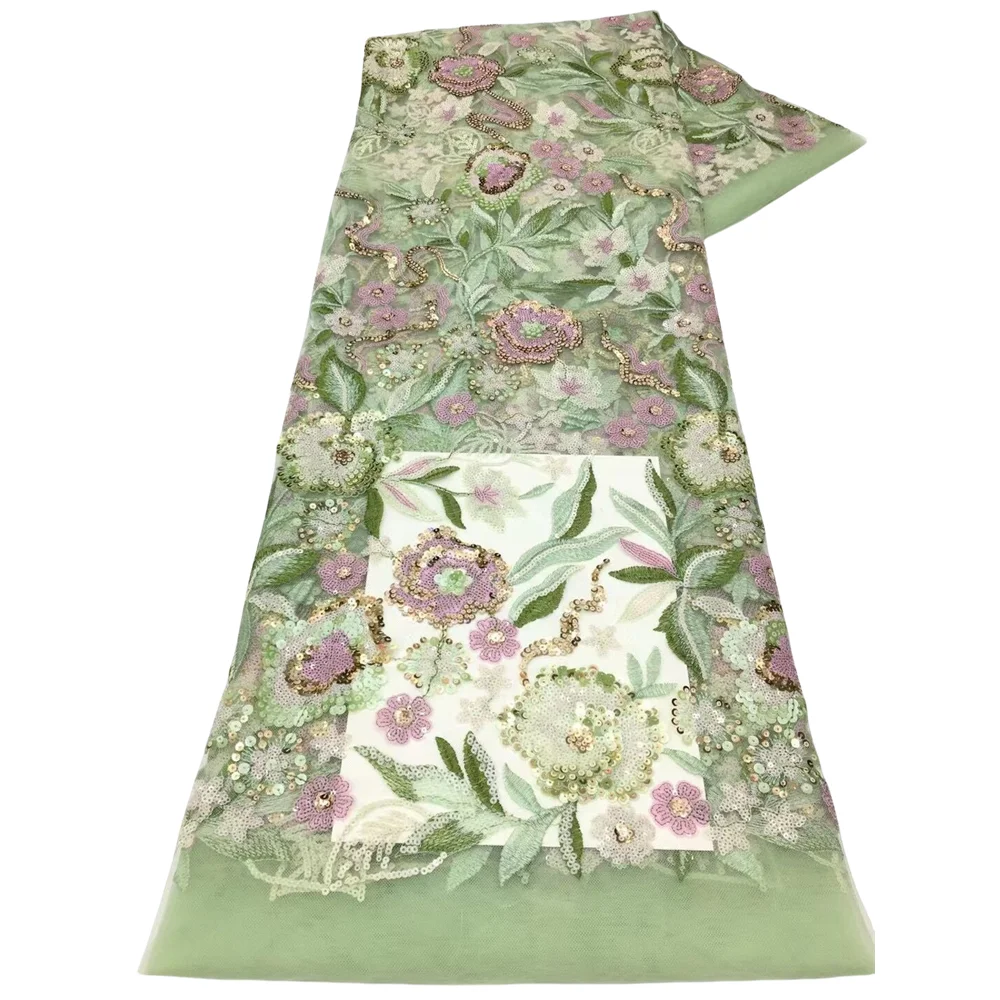 

Роскошная африканская кружевная ткань с блестками высокого качества