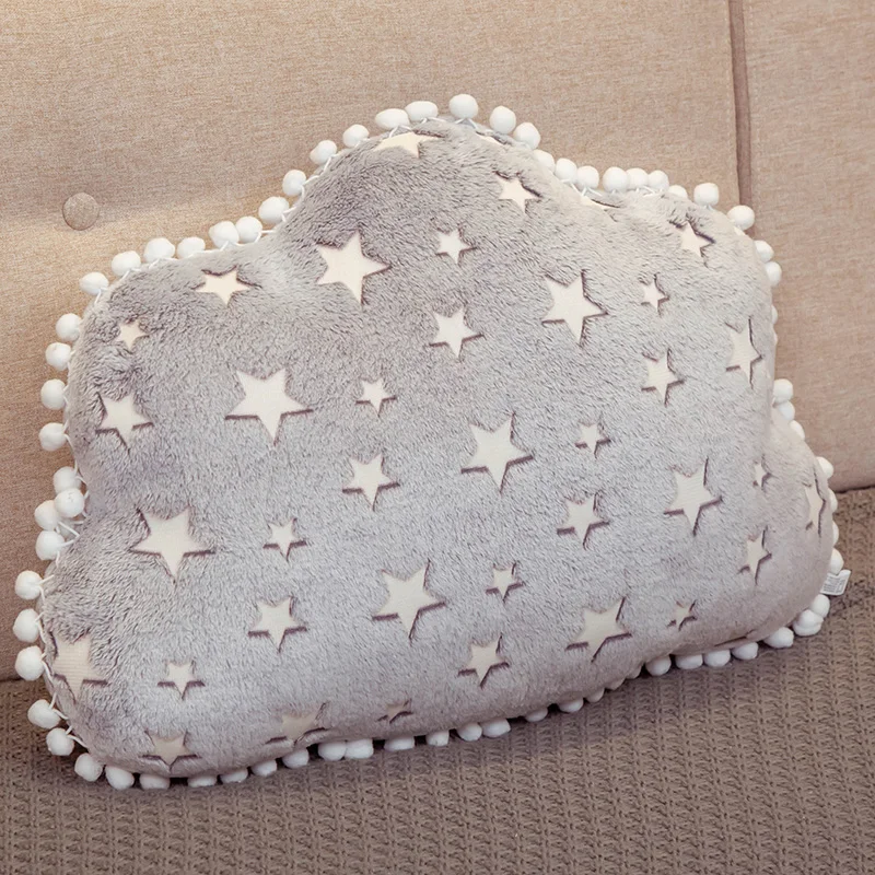 INS Plush Sky Series Luminous Cloud Moon Star Pillow Soft Cushion Kawaii Stuffed Plush Toys For Children Baby Kids Toy Girl Gift plush toys star pillow