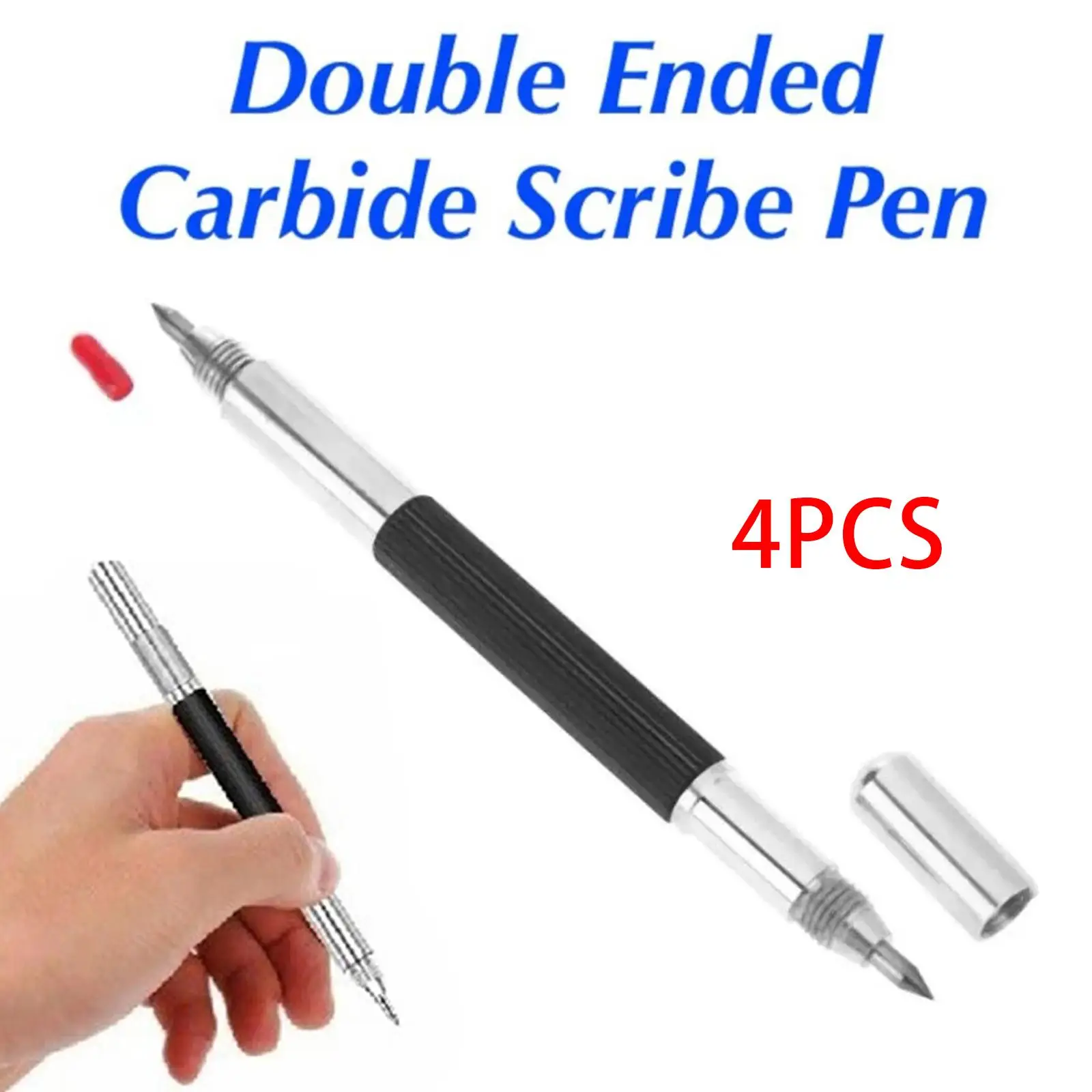 4 Pieces Engraving Pen Lettering Pen Tungsten Carbide Scriber for Ceramics