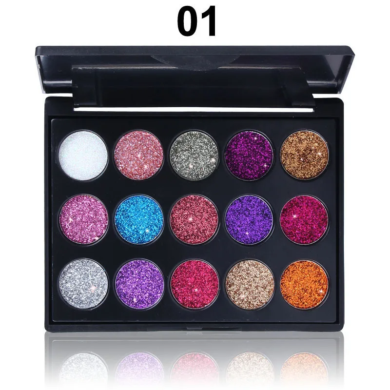 15 Color Glitter Eye Shadow Pallete Pigment Professional Makeup Palette Long-lasting Make Up Eyeshadow Maquillage |