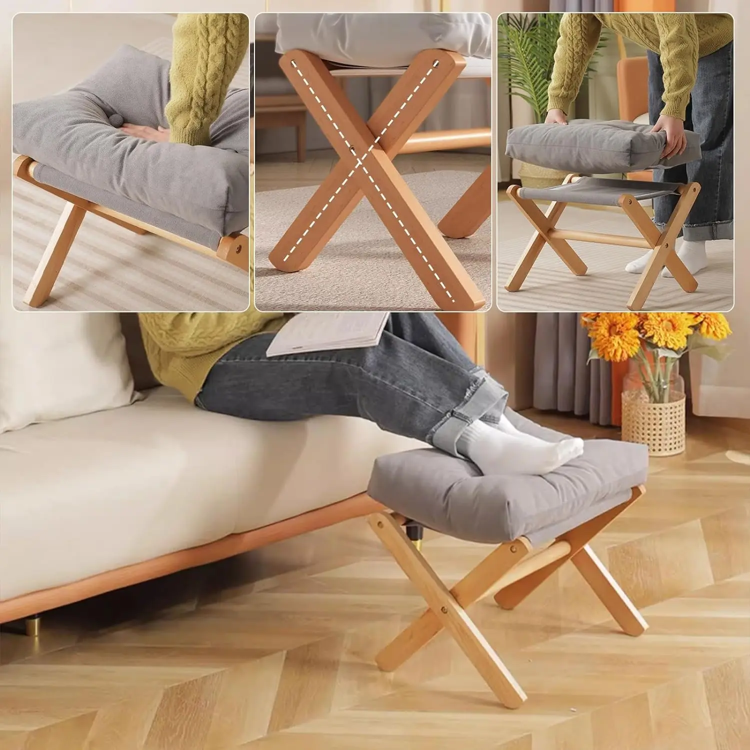 Foldable Sofa Stool or Footrest 6