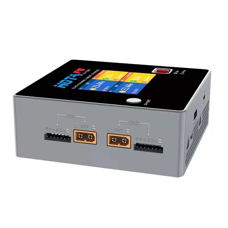 HOTA F6 4x250W 15A 4-канальное интеллектуальное зарядное устройство с типом C для Lipo LiIon NiMH аккумулятора FPV Racing Drone RC Модель квадрокоптера thumbnail 5