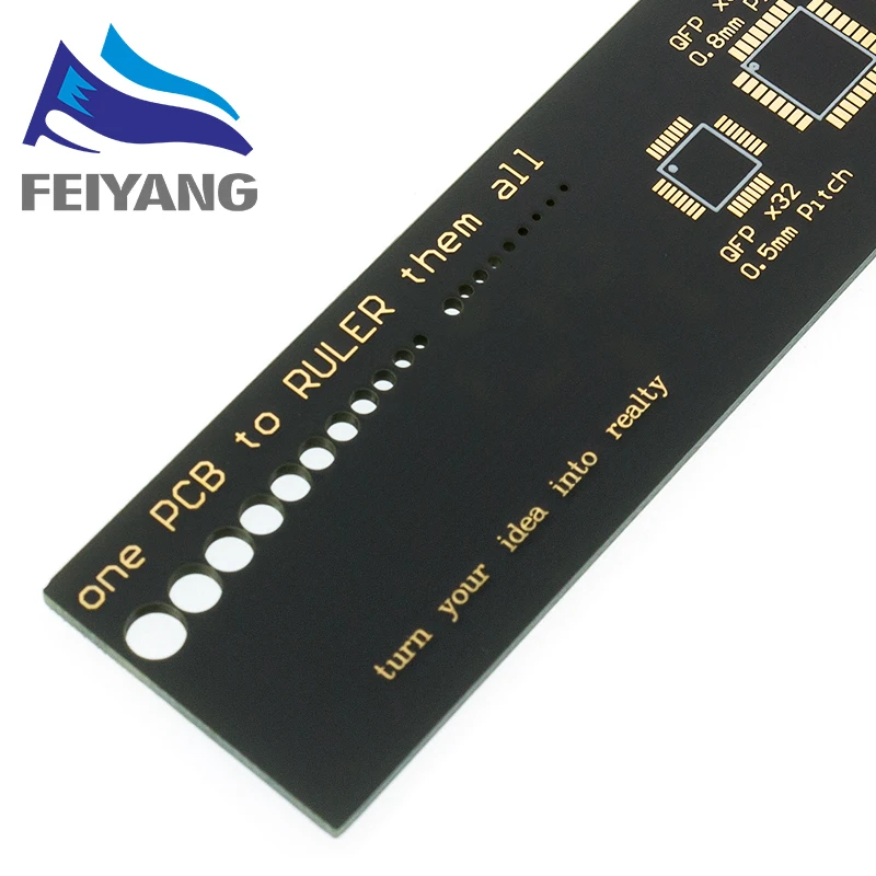 SAMIROB 10 Stück PCB-Lineal für Elektronikingenieure für Geeks-Maker-Lüfter, PCB-Referenzlineal, PCB-Verpackungseinheiten v2–6 – Detail 6