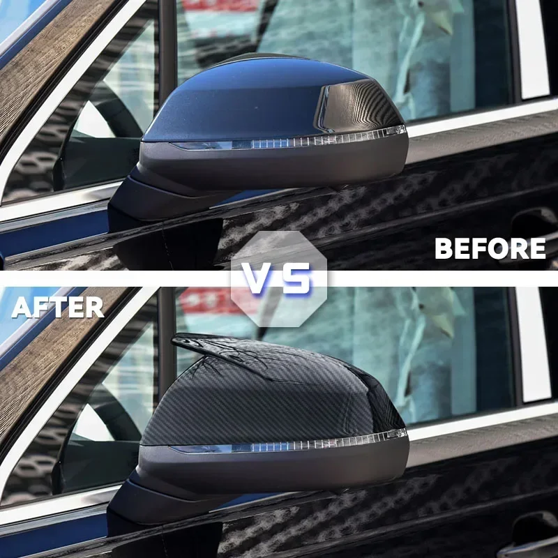 아우디 Q5 SQ5 8R 2016-2021 Q7 4L 페이스리프트 2016-2021 사이드 윙 리어뷰 미러 커버 케이스 캡 (레인 어시스트 없음)