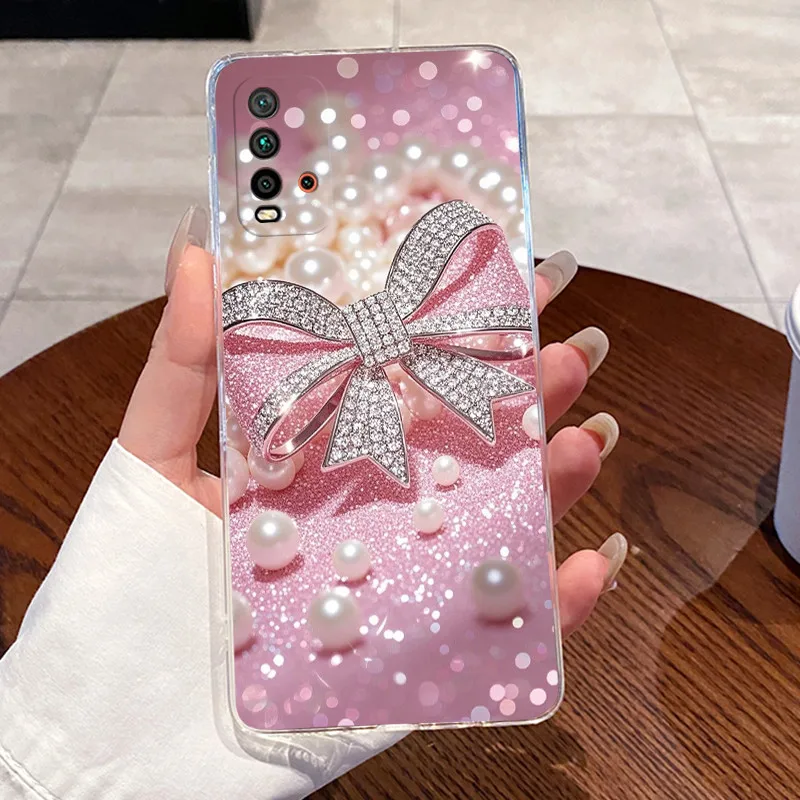 Luxury Aesthetic Transparent Cat Design Soft TPU Silicone Phone Case