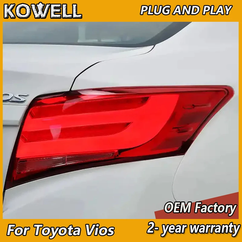 

Car Styling for Toyota Vios Tail Light 2014-2016 Vios Taillight Rear DRL Fog Brake Turn Signal Reversing