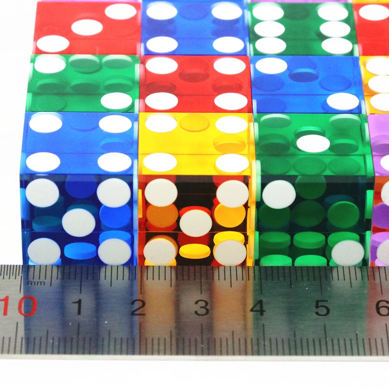 Acrylic Dice Set 5pcs 19MM Six Sided D6 acrylic dice game dice dice set
