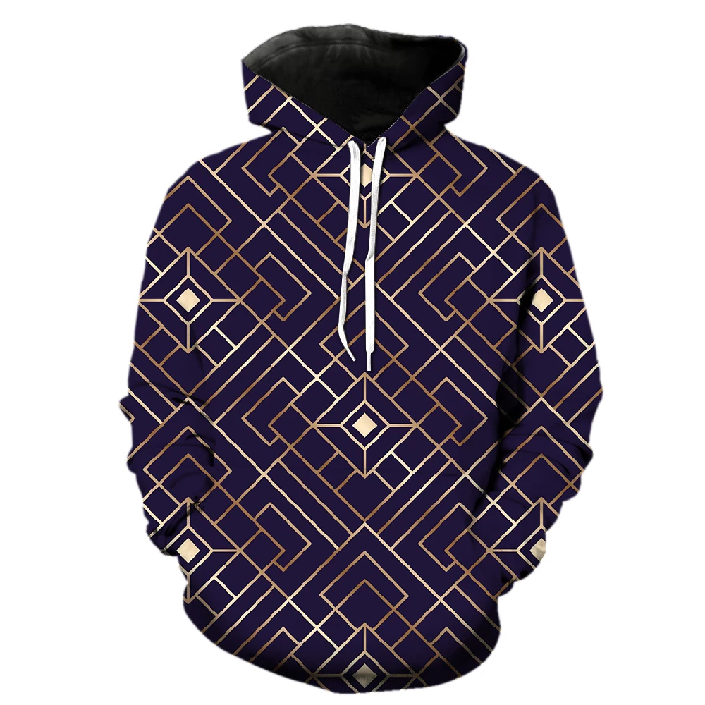 

Abstract Geometry Men's Hoodies Oversized 3D Printed Streetwear Tops 2022 Hot Sale Pullover Cool Teens Fashion With Hood Jackets