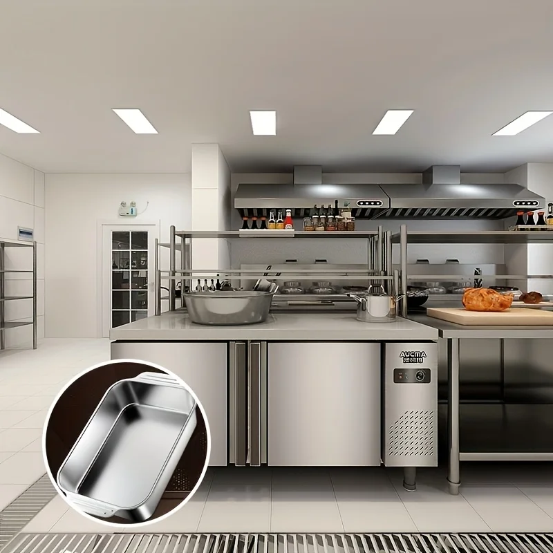 Stainless steel baking tray set 1 large deep baking tray with handles baking pan,baking pan tray